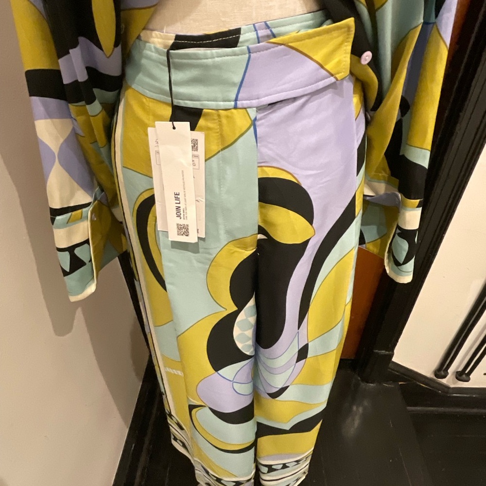BNWT Zara Two Piece BLK, GREEN, Lavender, BLUE Set Size XL shirt, Large pants. - Picture 9 of 11